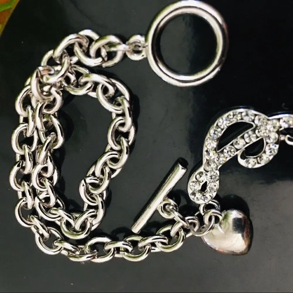 Charm Bracelet Music Note Heart Toggle VALENTINE 4296